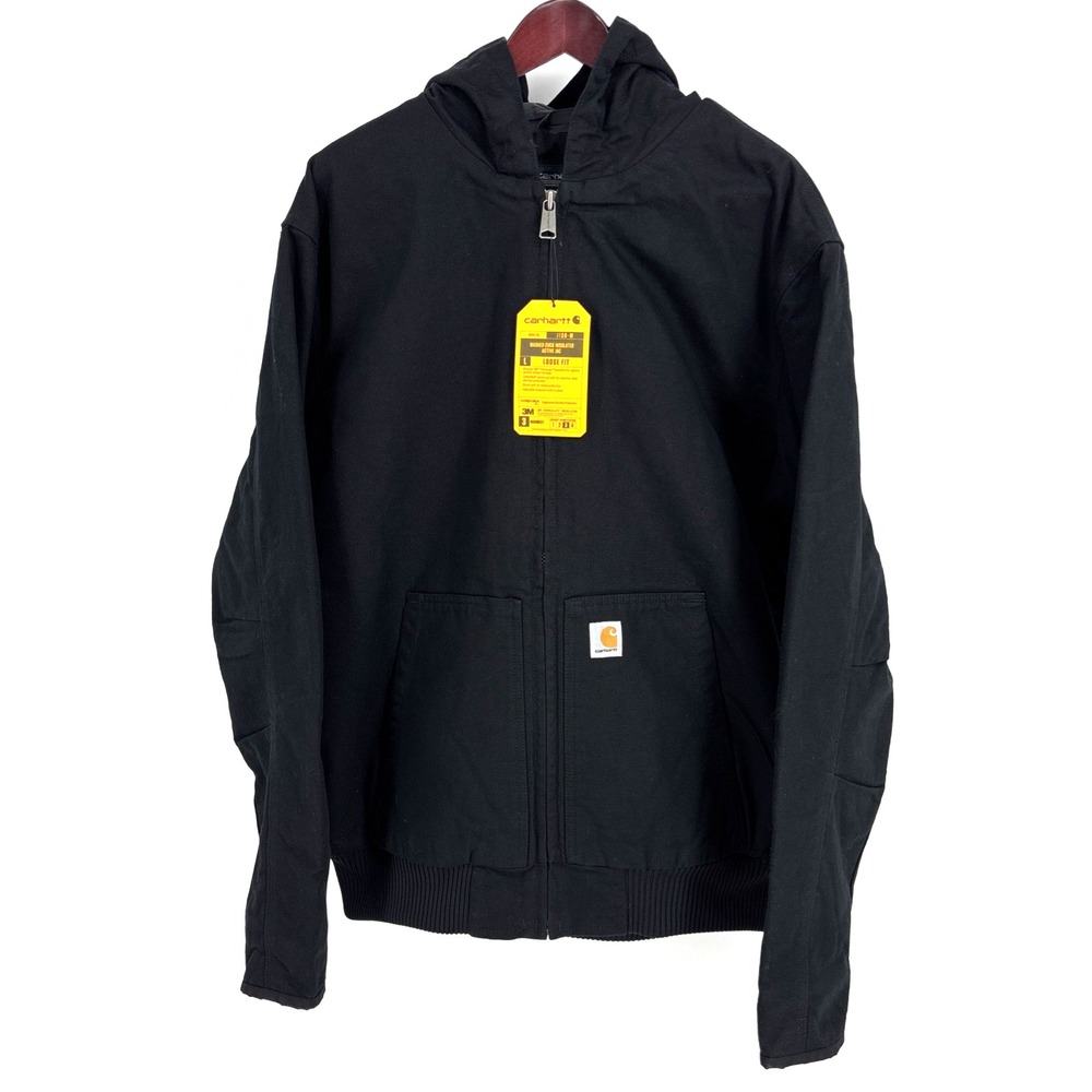 Carhartt Active Jacket‎ Mens J130-M Size XL Tall Black Hooded Insulated NWT